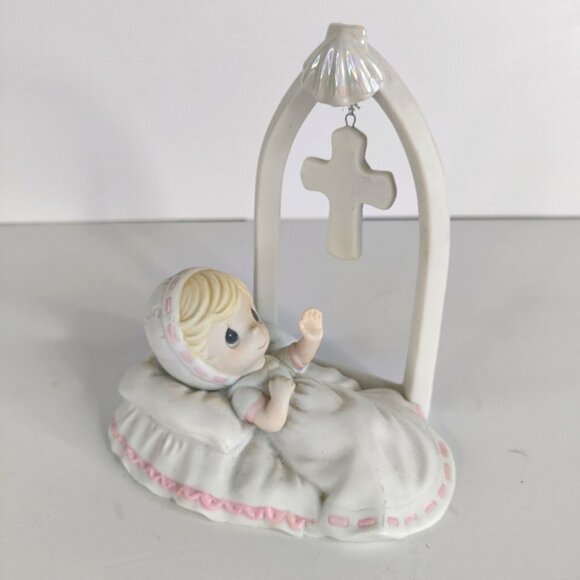 Precious Moments Child of God Bisque Porcelain 113021 Baptism Gift Figurine Girl - Picture 2 of 12